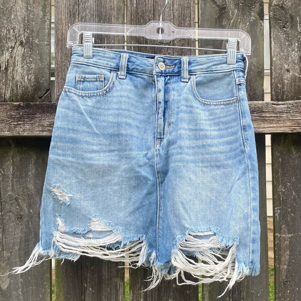 Hollister Ultra High Rise Denim‎ Mini Skirt | 0